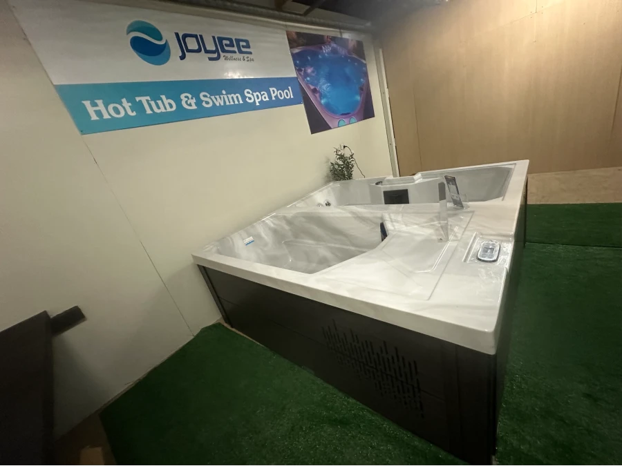 Spa pool displayed inside the Masterton showroom
